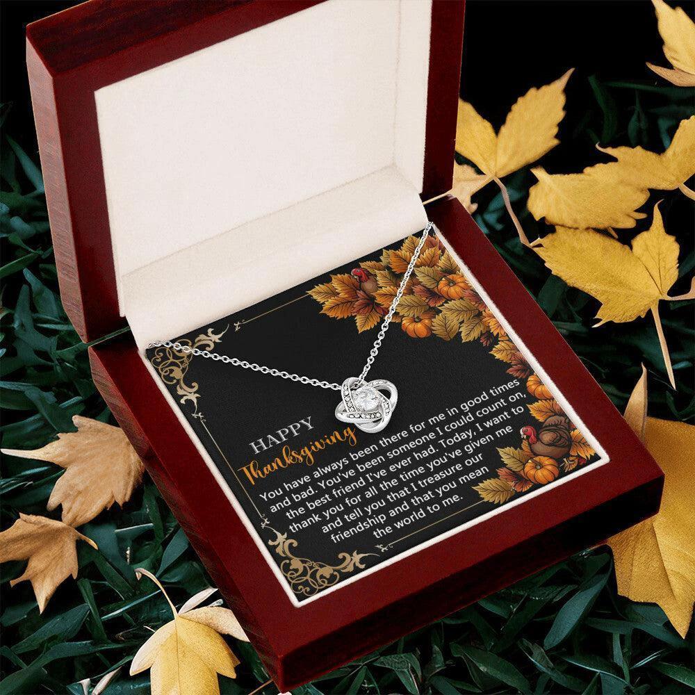 Thanksgiving Gift for Her – “Count On You” Necklace with Heartfelt Message Card | Friendship Appreciation Jewelry Gift