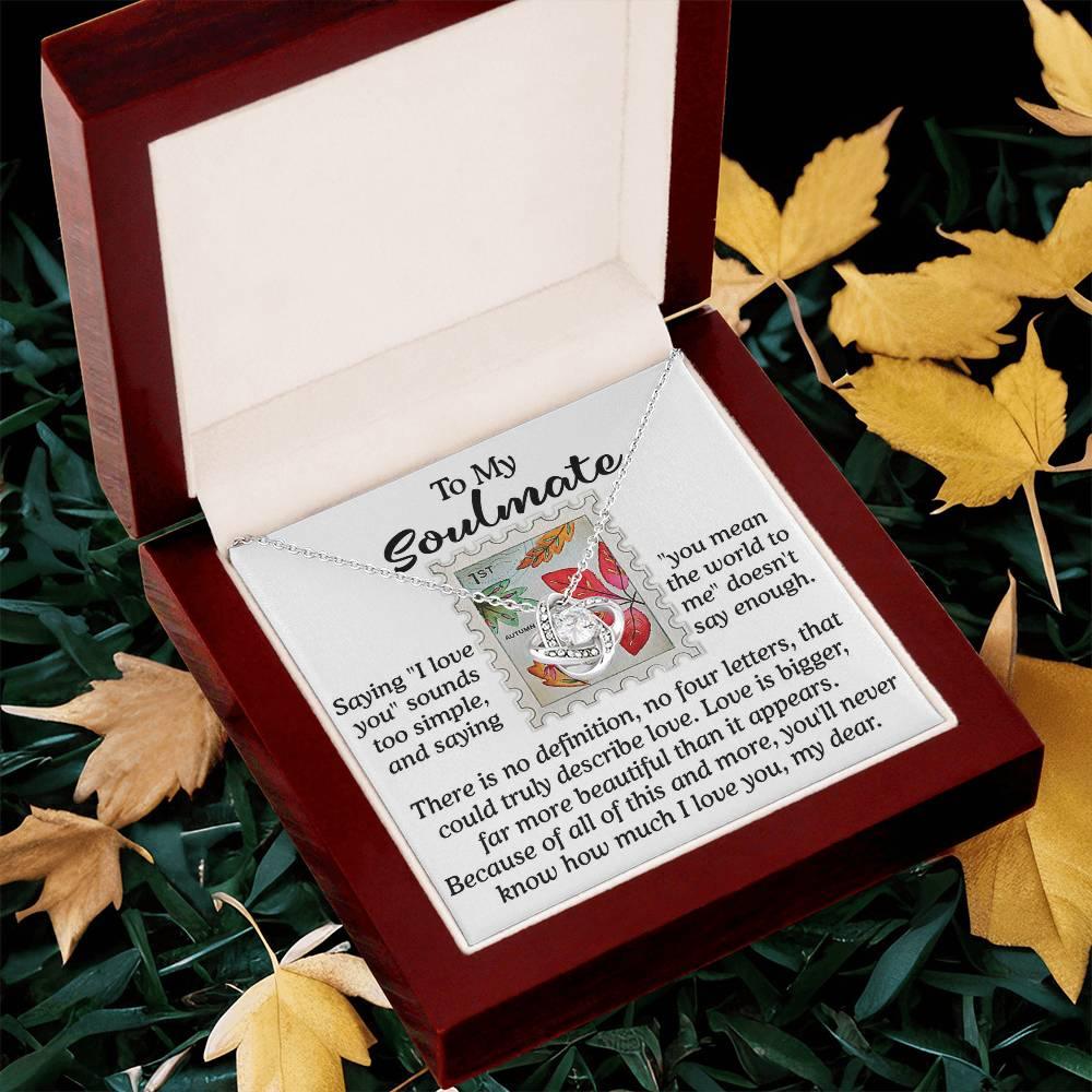 Gift for Soulmate - Far More Beautiful - Love Knot Pendant Necklace - Mallard Moon Gift Shop