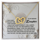 To My Badass Daughter - A Bold & Heartfelt Gift of Love -Interlocking Hearts Necklace