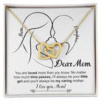 Gift for Mom I will always be your Little Girl Interlocking Hearts Necklace