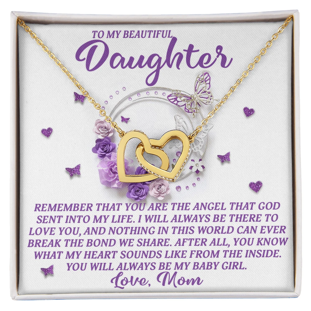 Daughter Gift from Mom – You Are the Angel God Sent Into My Life –Necklace With Message Card and Jewelry