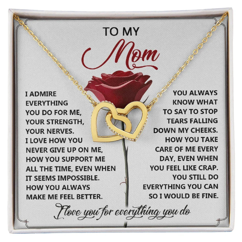 To My Mom - Everything You Do - Honest and Heartfelt Necklace Gift of Gratitude