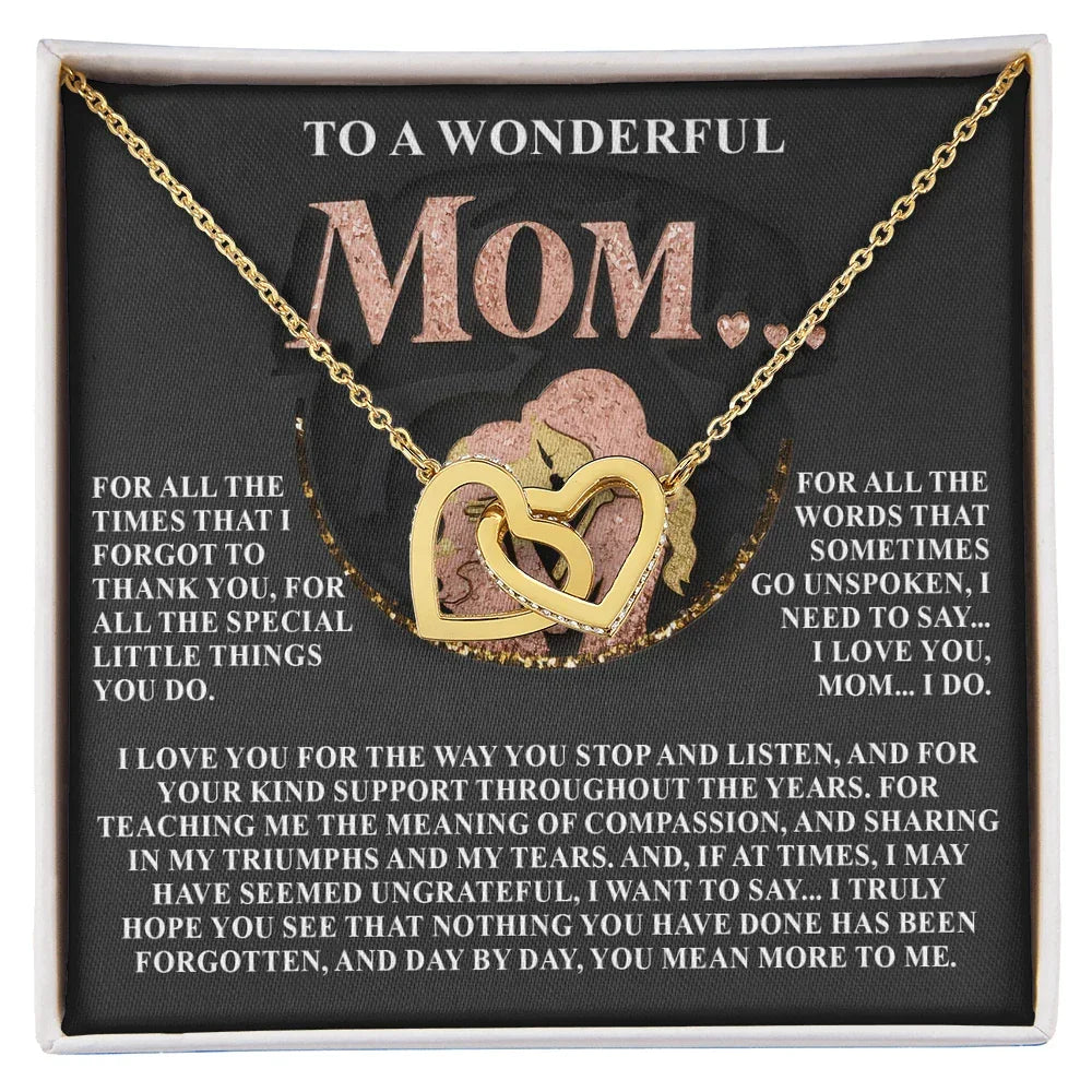 Gift for Mom – Day by Day, You Mean More to Me – Necklace with Message of Gratitude