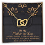 Gift for Mother-In-Law from Son-in-law You are a Cool Mom Interlocking Hearts Necklace