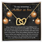 To My Amazing Mother-in-law Our Two Hearts Pendant Necklace