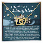To My Daughter – You Are My Heart, My Soul, My Joy – Timeless Necklace Gift with Loving Message