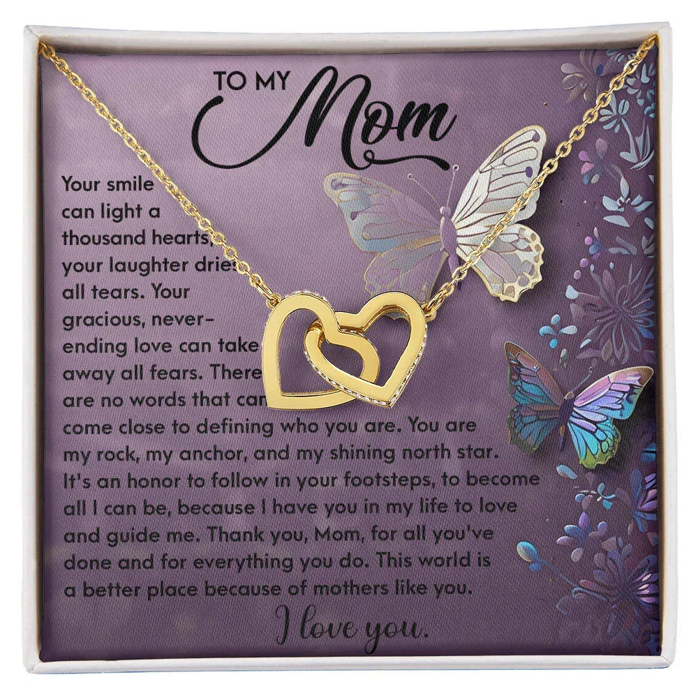 To My Mom – You Are My Rock, My Anchor, and My Shining North Star – Necklace Gift of Love and Gratitude