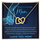 Gift for Mom You Stood Behind My Dreams Interlocking Hearts Necklace