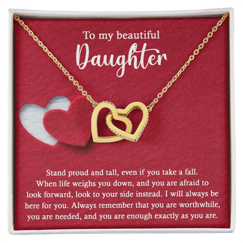 Daughter Gift - As You Are - Interlocking Hearts Necklace