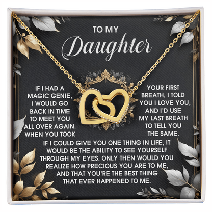 To My Daughter - Through My Eyes - Interlocking Hearts Necklace – A Timeless Symbol of Love & Devotion - Mallard Moon Gift Shop