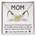 To the Cat Mom – Love, Your Purrfect Cat - Necklace with Cute Message Card
