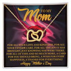 To My Mom - For All Your Tender Care- Heartfelt Mother's Day Necklace Gift