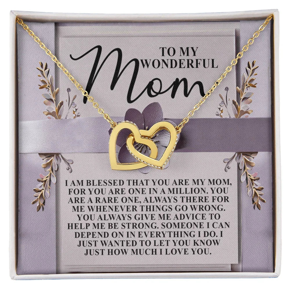 To My Wonderful Mom – You Are One in a Million – Heartfelt Necklace Gift with a Message of Love and Gratitude