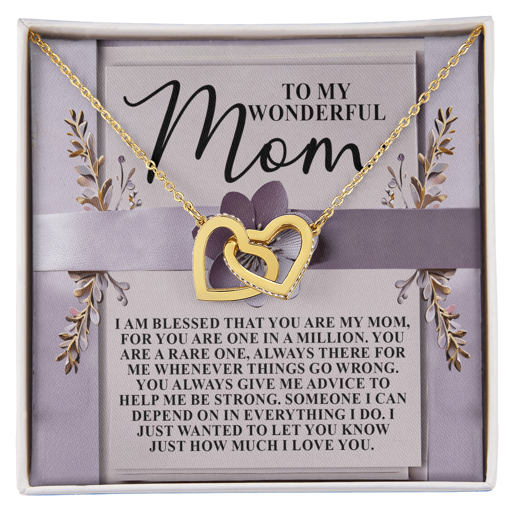 To My Wonderful Mom – You Are One in a Million – Heartfelt Necklace Gift with a Message of Love and Gratitude - Mallard Moon Gift Shop