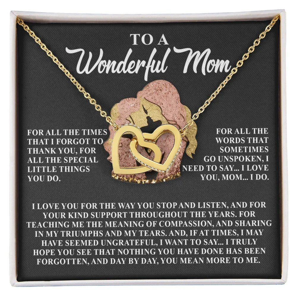 To a Wonderful Mom – Day by Day, You Mean More to Me– Jewelry Gift with Loving Message