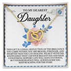 To My Dearest Daughter – Keep Reaching for the Stars - Inspirational Necklace Gift with Message Card