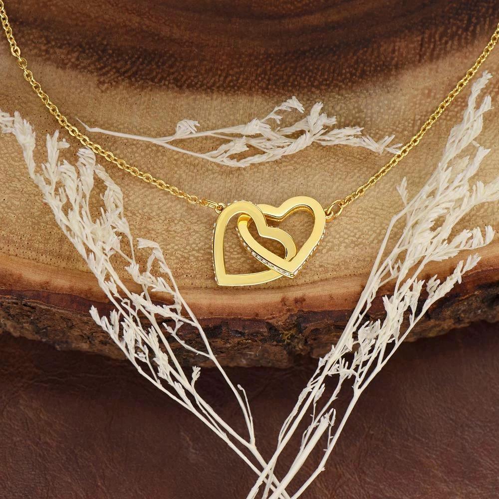 Gift for Daughter From Mom - I'll Always Be With You - Interlocking Hearts Necklace