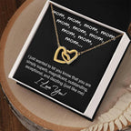 To My Mom You are Dazzling Just Like Me Interlocking Hearts Necklace