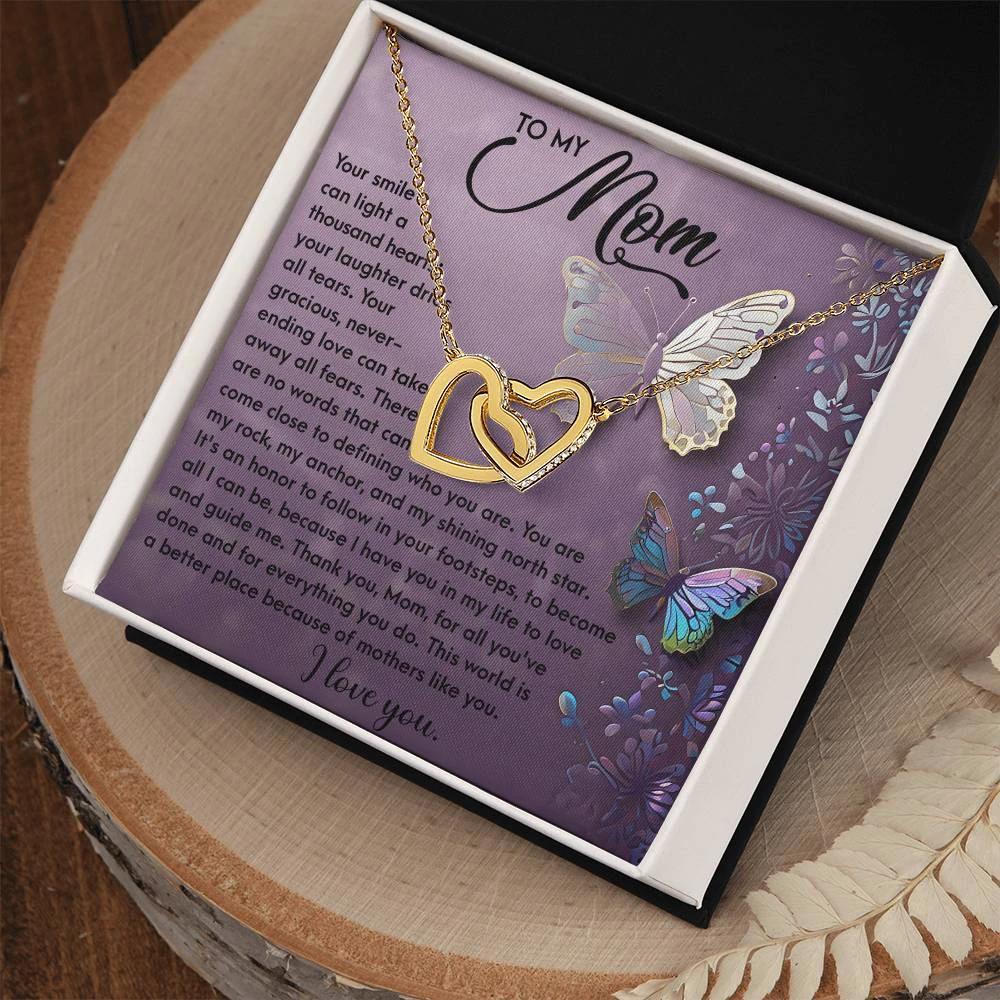 To My Mom – You Are My Rock, My Anchor, and My Shining North Star – Necklace Gift of Love and Gratitude
