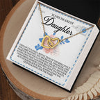 To My Dearest Daughter – Keep Reaching for the Stars - Inspirational Necklace Gift with Message Card