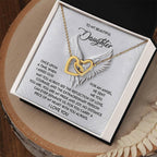 To My Beautiful Daughter - You Are My Angel - Interlocking Hearts Necklace