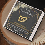 Gift for Mother-in-Law You are Appreciated Interlocking Hearts Necklace