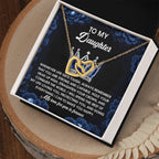 To My Daughter - Strength & Unwavering Love - Interlocking Hearts Necklace