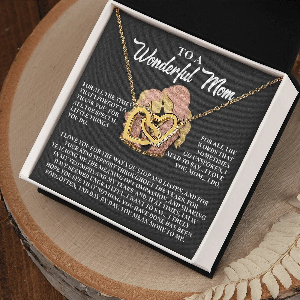 To a Wonderful Mom – Day by Day, You Mean More to Me– Jewelry Gift with Loving Message