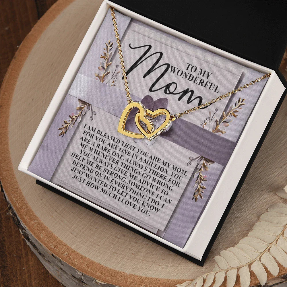 To My Wonderful Mom – You Are One in a Million – Heartfelt Necklace Gift with a Message of Love and Gratitude