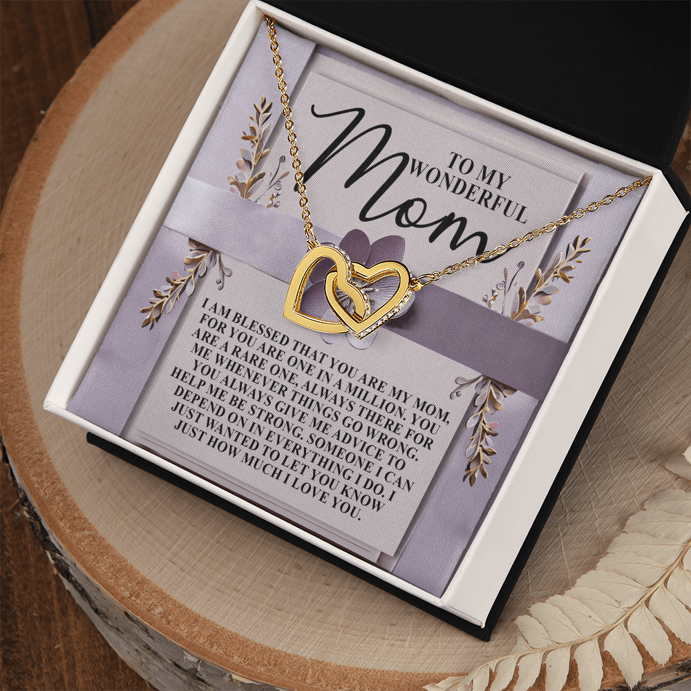 To My Wonderful Mom – You Are One in a Million – Heartfelt Necklace Gift with a Message of Love and Gratitude - Mallard Moon Gift Shop