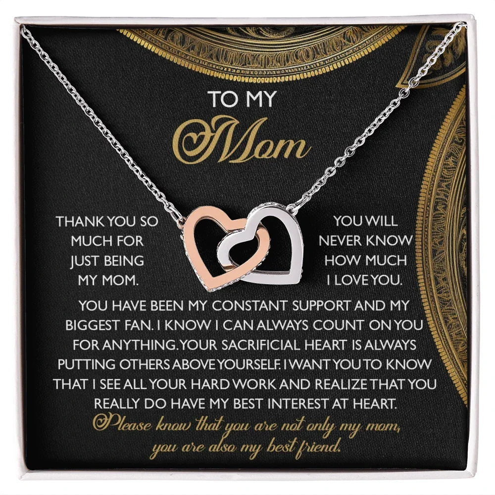 To My Mom – You Are Also My Best Friend – Heartfelt Necklace Gift of Appreciation and Love