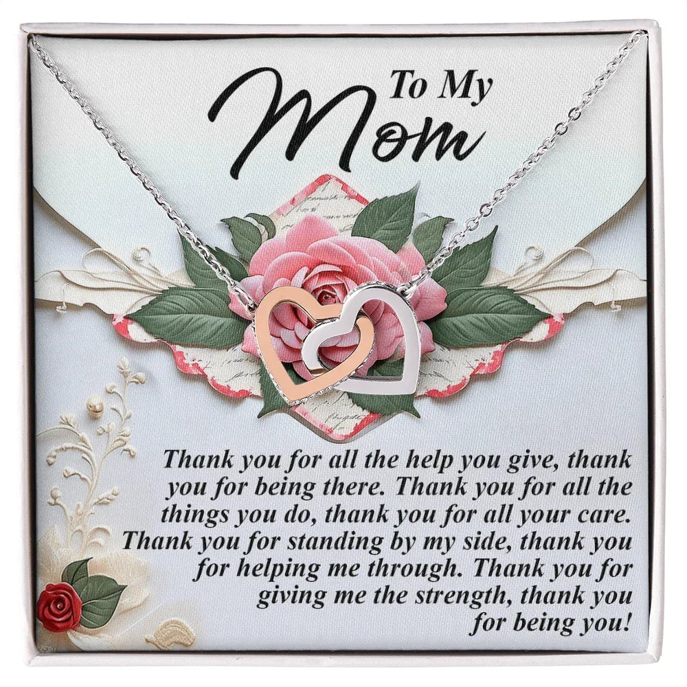 To My Mom – Thank You for Being You – Heartfelt Gratitude Necklace Gift