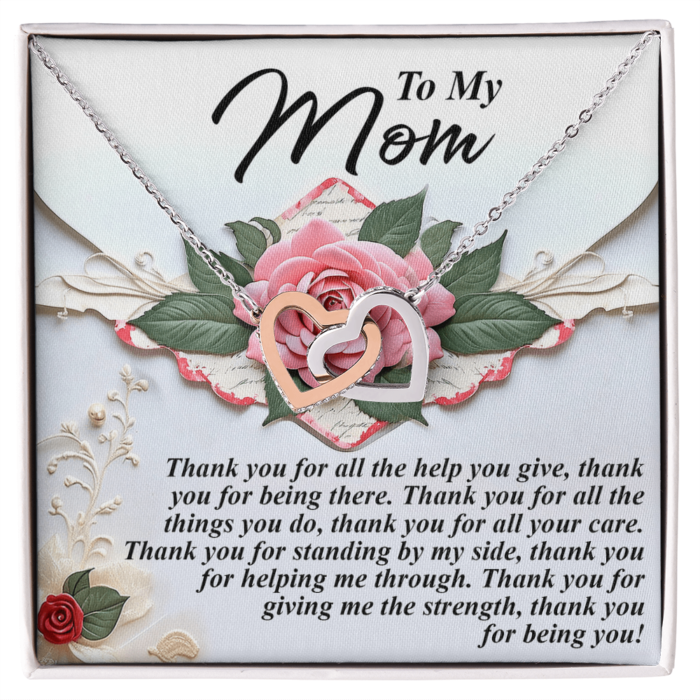 To My Mom – Thank You for Being You – Heartfelt Gratitude Necklace Gift - Mallard Moon Gift Shop