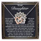 To My Daughter -A Gift of Love, Encouragement & Strength - Interlocking Hearts Necklace