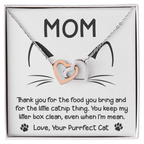To the Cat Mom – Love, Your Purrfect Cat - Necklace with Cute Message Card