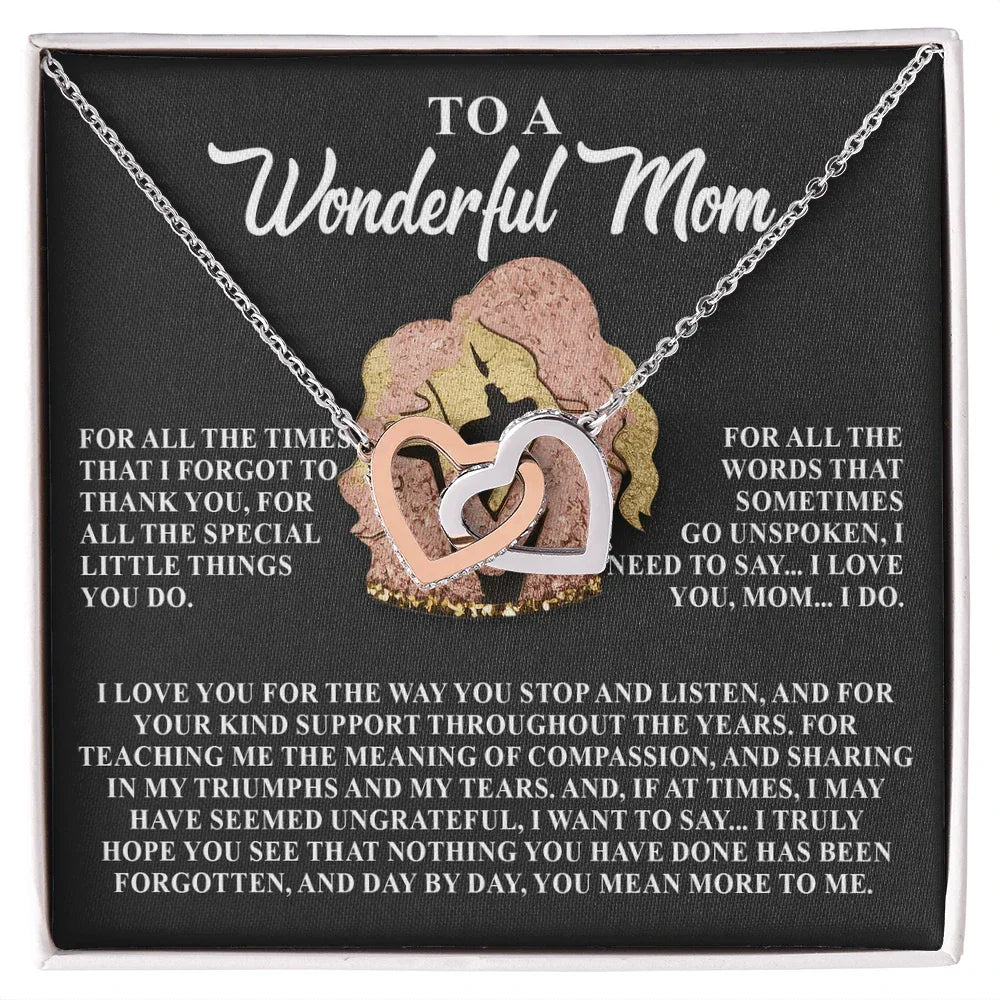 To a Wonderful Mom – Day by Day, You Mean More to Me– Jewelry Gift with Loving Message