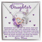 Daughter Gift from Mom – You Are the Angel God Sent Into My Life –Necklace With Message Card and Jewelry