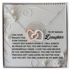 To My Badass Daughter - A Bold & Heartfelt Gift of Love -Interlocking Hearts Necklace