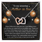 To My Amazing Mother-in-law Our Two Hearts Pendant Necklace