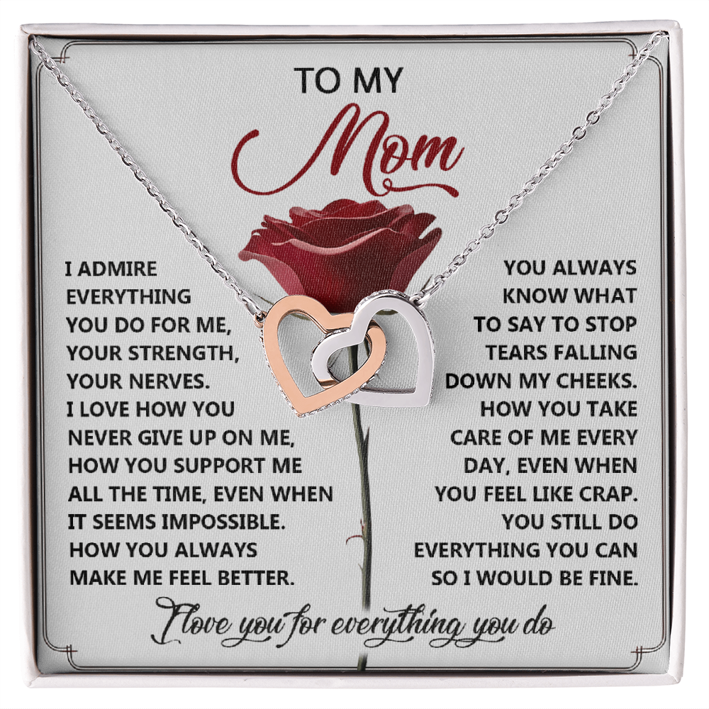 To My Mom - Everything You Do - Honest and Heartfelt Necklace Gift of Gratitude - Mallard Moon Gift Shop