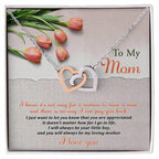 To My Mom, I Will Always Be Your Little Boy - Interlocking Hearts Pendant Necklace