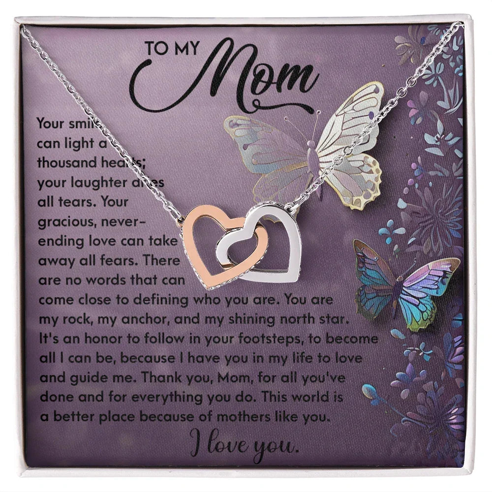 To My Mom – You Are My Rock, My Anchor, and My Shining North Star – Necklace Gift of Love and Gratitude
