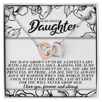 To My Sweet Daughter – You'll Always Have My Warmth When the World Turns Cold – Necklace Gift from Mom or Dad with Message Card