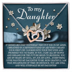 To My Daughter – You Are My Heart, My Soul, My Joy – Timeless Necklace Gift with Loving Message
