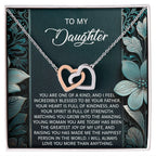 To My Daughter Interlocking Hearts Necklace – A Heartfelt Gift She'll Cherish Forever - I am Blessed to be your Father