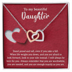 Daughter Gift - As You Are - Interlocking Hearts Necklace
