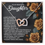 To My Beautiful Daughter – You Are Loved, You Are Important, You Are Enough– Empowering Necklace Gift with Message Card