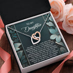 To My Daughter Interlocking Hearts Necklace – A Heartfelt Gift She'll Cherish Forever - I am Blessed to be your Father