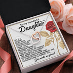 To My Wonderful Daughter – You Make Me Proud – Motivational Necklace Gift with Message of Love and Support