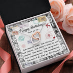 Happy Birthday Daughter Interlocking Hearts Necklace – Thank You for Being You | Meaningful Birthday Gift from Parent
